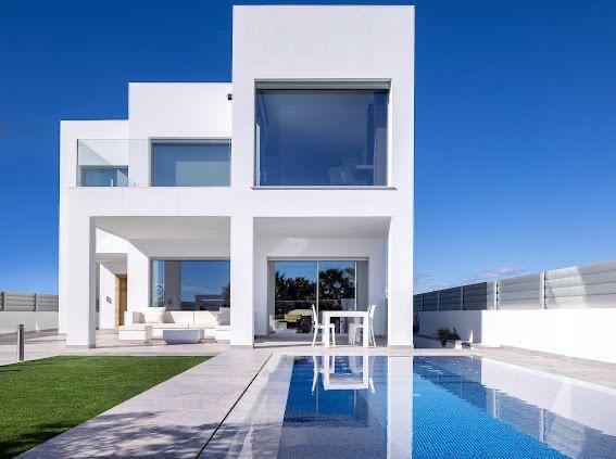 Modern interior with recessed lighting